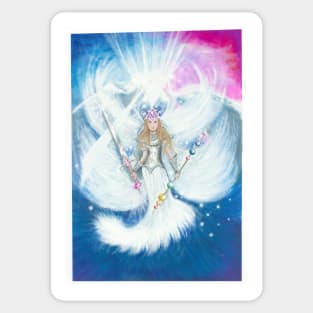 Angel Archelle - Angel Reiki - Light Warrior illustration by Benita Jayne Sticker